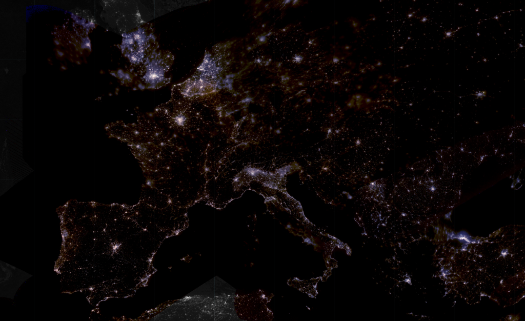 Europe at night. Credits: ESA/NASA/Cities at night